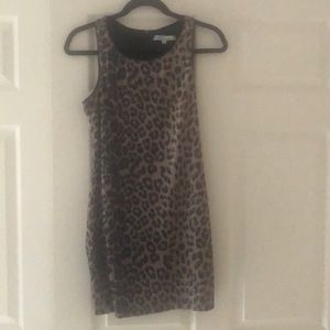 Sequined leopard print dress